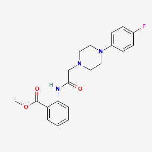 molecular formula C20H22FN3O3 B3502739 METHYL 2-{2-[4-(4-FLUOROPHENYL)PIPERAZIN-1-YL]ACETAMIDO}BENZOATE 