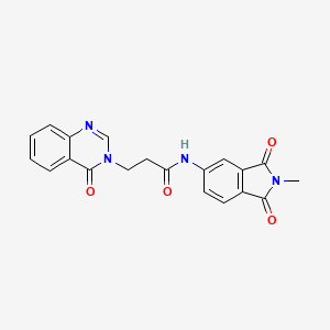 molecular formula C20H16N4O4 B3502806 N-(2-methyl-1,3-dioxo-2,3-dihydro-1H-isoindol-5-yl)-3-(4-oxoquinazolin-3(4H)-yl)propanamide 