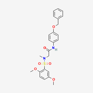 molecular formula C24H26N2O6S B3502883 N-[4-(benzyloxy)phenyl]-N~2~-[(2,5-dimethoxyphenyl)sulfonyl]-N~2~-methylglycinamide 