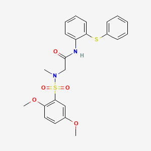 molecular formula C23H24N2O5S2 B3502890 N~2~-[(2,5-dimethoxyphenyl)sulfonyl]-N~2~-methyl-N-[2-(phenylsulfanyl)phenyl]glycinamide 