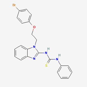 molecular formula C22H19BrN4OS B3502989 N-{1-[2-(4-bromophenoxy)ethyl]-1H-benzimidazol-2-yl}-N'-phenylthiourea 