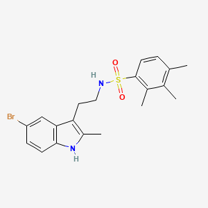 molecular formula C20H23BrN2O2S B3503092 N-[2-(5-bromo-2-methyl-1H-indol-3-yl)ethyl]-2,3,4-trimethylbenzenesulfonamide 