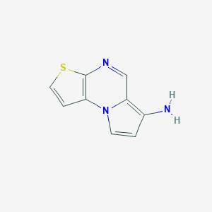 molecular formula C9H7N3S B035031 Pyrrolo[1,2-a]thieno[2,3-e]pyrazin-6-amine CAS No. 106723-67-5