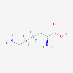 molecular formula C6H14N2O2 B035032 (2S)-2,6-Diamino-4,4,5,5-tetratritiohexanoic acid CAS No. 108158-27-6