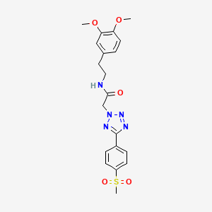 molecular formula C20H23N5O5S B3503316 N-[2-(3,4-DIMETHOXYPHENYL)ETHYL]-2-[5-(4-METHANESULFONYLPHENYL)-2H-1,2,3,4-TETRAZOL-2-YL]ACETAMIDE 