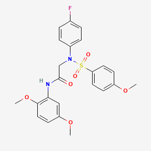 molecular formula C23H23FN2O6S B3503510 N~1~-(2,5-dimethoxyphenyl)-N~2~-(4-fluorophenyl)-N~2~-[(4-methoxyphenyl)sulfonyl]glycinamide 