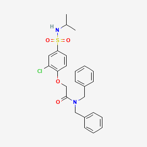 molecular formula C25H27ClN2O4S B3503530 N,N-dibenzyl-2-[2-chloro-4-(propan-2-ylsulfamoyl)phenoxy]acetamide 