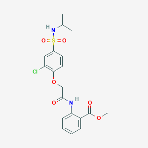 molecular formula C19H21ClN2O6S B3503736 Methyl 2-[[2-[2-chloro-4-(propan-2-ylsulfamoyl)phenoxy]acetyl]amino]benzoate 