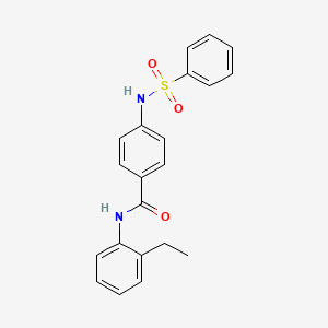 molecular formula C21H20N2O3S B3503838 N-(2-ethylphenyl)-4-[(phenylsulfonyl)amino]benzamide 