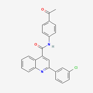 molecular formula C24H17ClN2O2 B3503912 N-(4-acetylphenyl)-2-(3-chlorophenyl)quinoline-4-carboxamide 