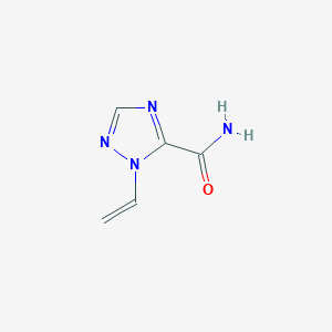 molecular formula C5H6N4O B035040 1-Vinyl-1H-1,2,4-triazole-5-carboxamide CAS No. 106535-51-7