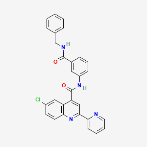 molecular formula C29H21ClN4O2 B3504343 N-{3-[(benzylamino)carbonyl]phenyl}-6-chloro-2-(2-pyridinyl)-4-quinolinecarboxamide 