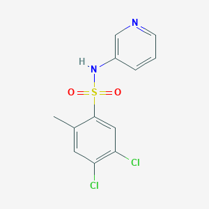 molecular formula C12H10Cl2N2O2S B350455 4,5-dichloro-2-methyl-N-(pyridin-3-yl)benzene-1-sulfonamide CAS No. 873680-48-9