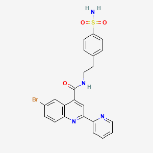 molecular formula C23H19BrN4O3S B3504554 N-{2-[4-(aminosulfonyl)phenyl]ethyl}-6-bromo-2-(2-pyridinyl)-4-quinolinecarboxamide 