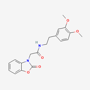 molecular formula C19H20N2O5 B3504598 N-[2-(3,4-dimethoxyphenyl)ethyl]-2-(2-oxo-1,3-benzoxazol-3(2H)-yl)acetamide 