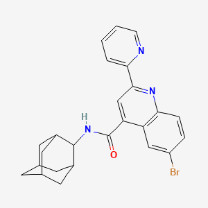 molecular formula C25H24BrN3O B3504639 N-2-adamantyl-6-bromo-2-(2-pyridinyl)-4-quinolinecarboxamide 