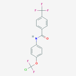 molecular formula C15H9ClF5NO2 B3504848 N-[4-(CHLORODIFLUOROMETHOXY)PHENYL]-4-(TRIFLUOROMETHYL)BENZAMIDE 