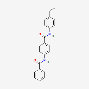 molecular formula C22H20N2O2 B3504925 N-(4-ethylphenyl)-4-[(phenylcarbonyl)amino]benzamide 