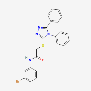 molecular formula C22H17BrN4OS B3504935 N-(3-bromophenyl)-2-[(4,5-diphenyl-4H-1,2,4-triazol-3-yl)sulfanyl]acetamide 