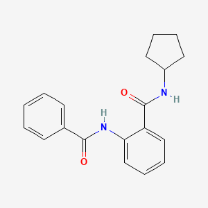 molecular formula C19H20N2O2 B3504999 2-benzamido-N-cyclopentylbenzamide 
