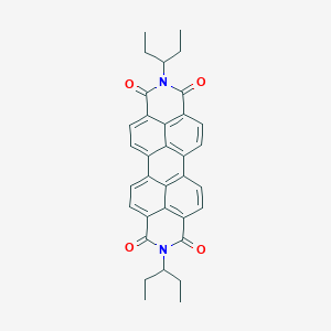 molecular formula C34H30N2O4 B035050 2,9-Di(pentan-3-yl)anthra[2,1,9-def:6,5,10-d'e'f']diisoquinoline-1,3,8,10(2H,9H)-tetraone CAS No. 110590-81-3