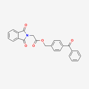 molecular formula C24H17NO5 B3505010 4-Benzoylbenzyl 2-(1,3-dioxo-1,3-dihydro-2H-isoindol-2-YL)acetate 