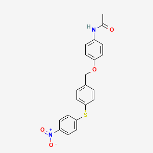 molecular formula C21H18N2O4S B3505094 N~1~-[4-({4-[(4-Nitrophenyl)sulfanyl]benzyl}oxy)phenyl]acetamide 