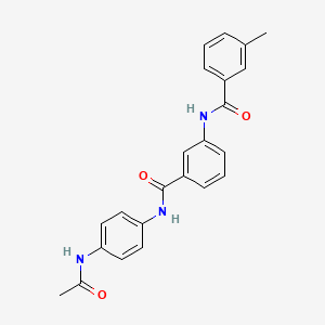molecular formula C23H21N3O3 B3505096 N~1~-[4-(Acetylamino)phenyl]-3-[(3-methylbenzoyl)amino]benzamide 
