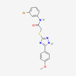 molecular formula C17H15BrN4O2S B3505334 N-(3-bromophenyl)-2-{[5-(4-methoxyphenyl)-4H-1,2,4-triazol-3-yl]sulfanyl}acetamide 