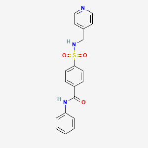 molecular formula C19H17N3O3S B3505375 N-phenyl-4-(pyridin-4-ylmethylsulfamoyl)benzamide 