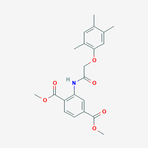 molecular formula C21H23NO6 B3505428 Dimethyl 2-[[2-(2,4,5-trimethylphenoxy)acetyl]amino]benzene-1,4-dicarboxylate 