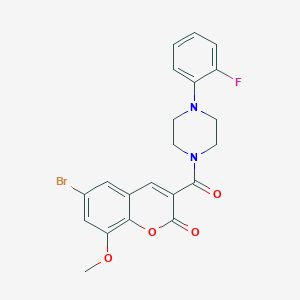 molecular formula C21H18BrFN2O4 B3505467 6-BROMO-3-[4-(2-FLUOROPHENYL)PIPERAZINE-1-CARBONYL]-8-METHOXY-2H-CHROMEN-2-ONE 