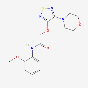 molecular formula C15H18N4O4S B3505496 N-(2-methoxyphenyl)-2-{[4-(morpholin-4-yl)-1,2,5-thiadiazol-3-yl]oxy}acetamide 
