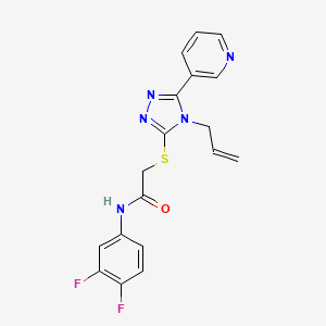 molecular formula C18H15F2N5OS B3505577 N-(3,4-difluorophenyl)-2-{[4-(prop-2-en-1-yl)-5-(pyridin-3-yl)-4H-1,2,4-triazol-3-yl]sulfanyl}acetamide 