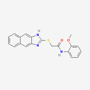 molecular formula C20H17N3O2S B3505840 N-(2-METHOXYPHENYL)-2-{1H-NAPHTHO[2,3-D]IMIDAZOL-2-YLSULFANYL}ACETAMIDE 