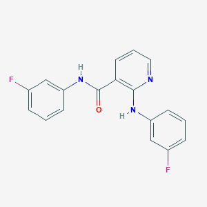 molecular formula C18H13F2N3O B3505920 N-(3-fluorophenyl)-2-[(3-fluorophenyl)amino]pyridine-3-carboxamide 