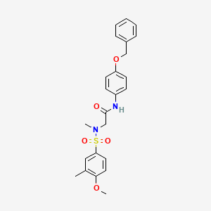 molecular formula C24H26N2O5S B3505977 N-[4-(benzyloxy)phenyl]-N~2~-[(4-methoxy-3-methylphenyl)sulfonyl]-N~2~-methylglycinamide 