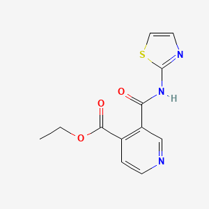 molecular formula C12H11N3O3S B3506041 ETHYL 3-[(1,3-THIAZOL-2-YL)CARBAMOYL]PYRIDINE-4-CARBOXYLATE 