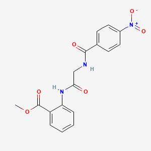 molecular formula C17H15N3O6 B3506163 methyl 2-({N-[(4-nitrophenyl)carbonyl]glycyl}amino)benzoate 