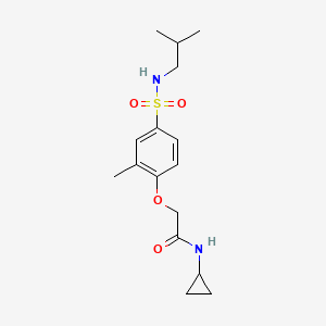 molecular formula C16H24N2O4S B3506738 N-cyclopropyl-2-[2-methyl-4-(2-methylpropylsulfamoyl)phenoxy]acetamide 