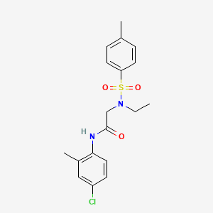 molecular formula C18H21ClN2O3S B3506797 N-(4-chloro-2-methylphenyl)-N~2~-ethyl-N~2~-[(4-methylphenyl)sulfonyl]glycinamide 