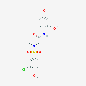 molecular formula C18H21ClN2O6S B3506901 N~2~-[(3-chloro-4-methoxyphenyl)sulfonyl]-N-(2,4-dimethoxyphenyl)-N~2~-methylglycinamide 