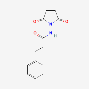 molecular formula C13H14N2O3 B3507157 N-(2,5-dioxopyrrolidin-1-yl)-3-phenylpropanamide 