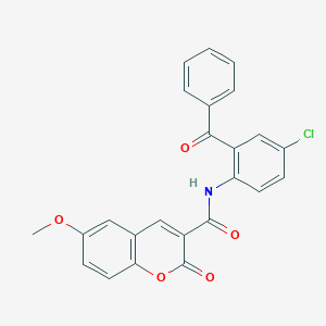 molecular formula C24H16ClNO5 B3507210 N-(2-benzoyl-4-chlorophenyl)-6-methoxy-2-oxochromene-3-carboxamide 