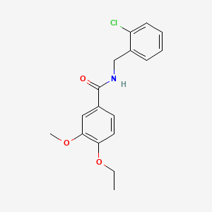 molecular formula C17H18ClNO3 B3507359 N-[(2-chlorophenyl)methyl]-4-ethoxy-3-methoxybenzamide 