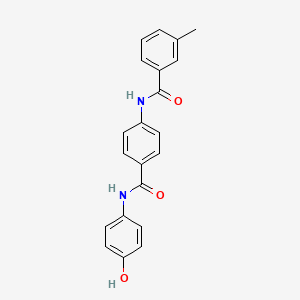 molecular formula C21H18N2O3 B3507397 N-{4-[(4-HYDROXYANILINO)CARBONYL]PHENYL}-3-METHYLBENZAMIDE 