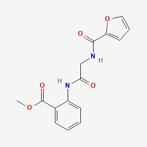 molecular formula C15H14N2O5 B3507433 methyl 2-{[N-(furan-2-ylcarbonyl)glycyl]amino}benzoate 