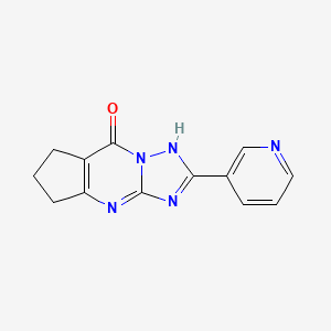 molecular formula C13H11N5O B3507571 2-pyridin-3-yl-4,5,6,7-tetrahydro-8H-cyclopenta[d][1,2,4]triazolo[1,5-a]pyrimidin-8-one 