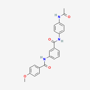molecular formula C23H21N3O4 B3507768 N~1~-[4-(Acetylamino)phenyl]-3-[(4-methoxybenzoyl)amino]benzamide 