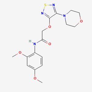 molecular formula C16H20N4O5S B3507907 N-(2,4-DIMETHOXYPHENYL)-2-{[4-(4-MORPHOLINYL)-1,2,5-THIADIAZOL-3-YL]OXY}ACETAMIDE 